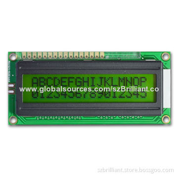 16 x 2 Characters LCD Module, Parallel, Serial Interface, Wide Temperature STN, Yellow, Green, COB